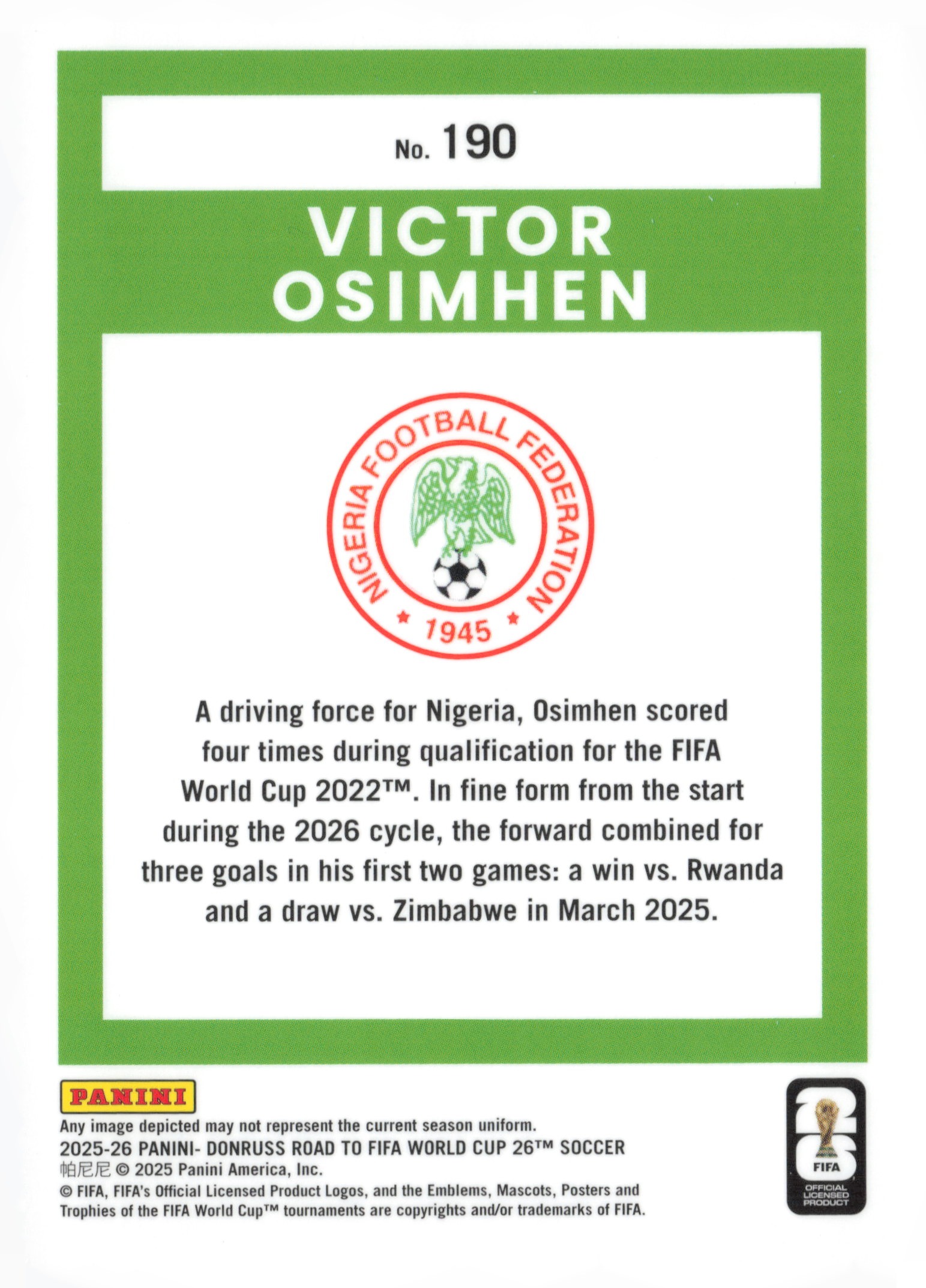 Victor Osimhen back