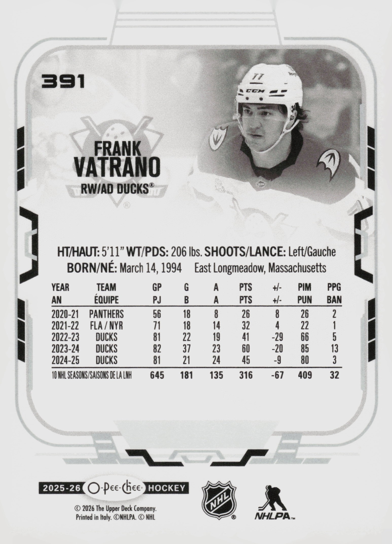 Frank Vatrano back