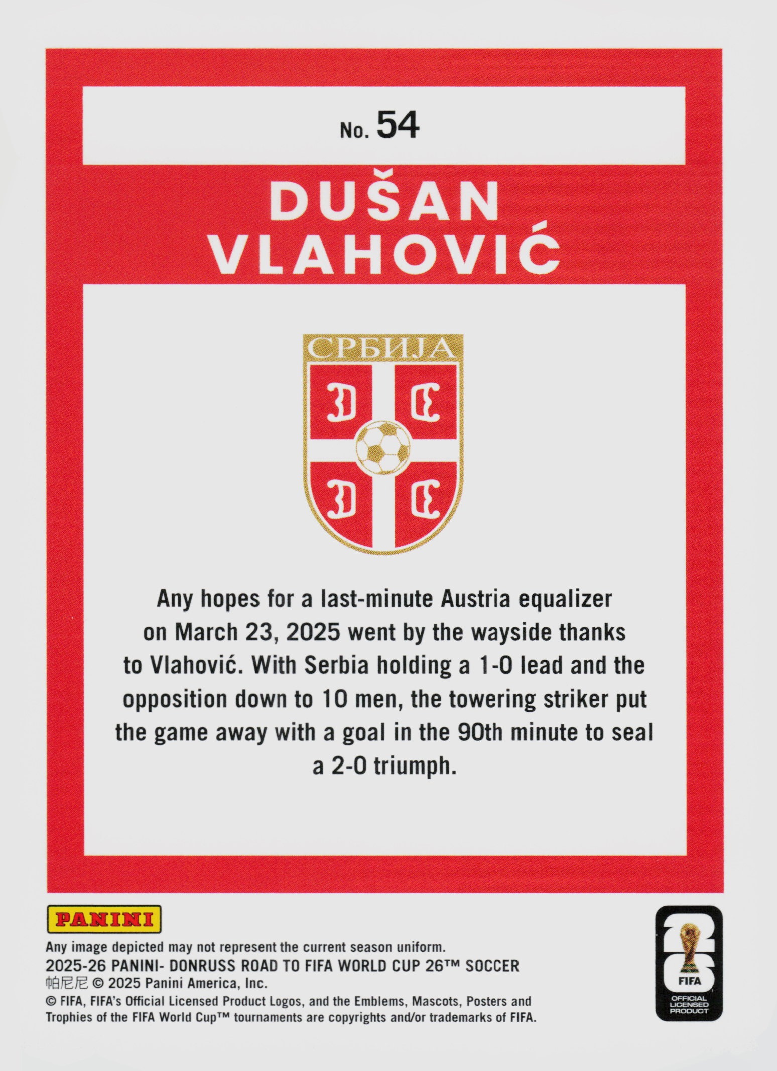 Dusan Vlahovic back