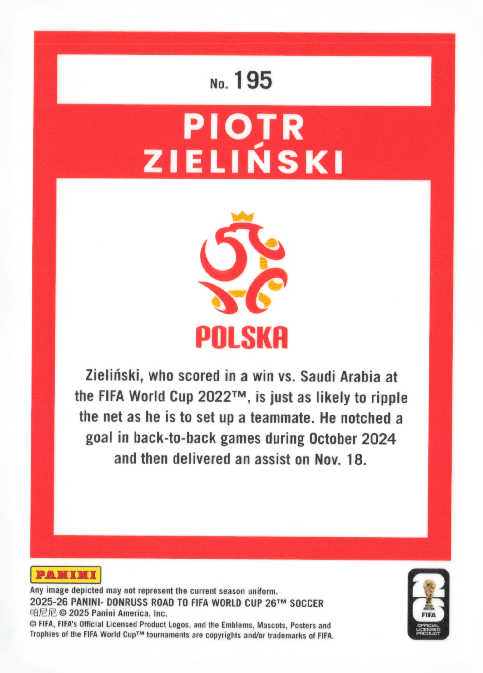 Piotr Zielinski back
