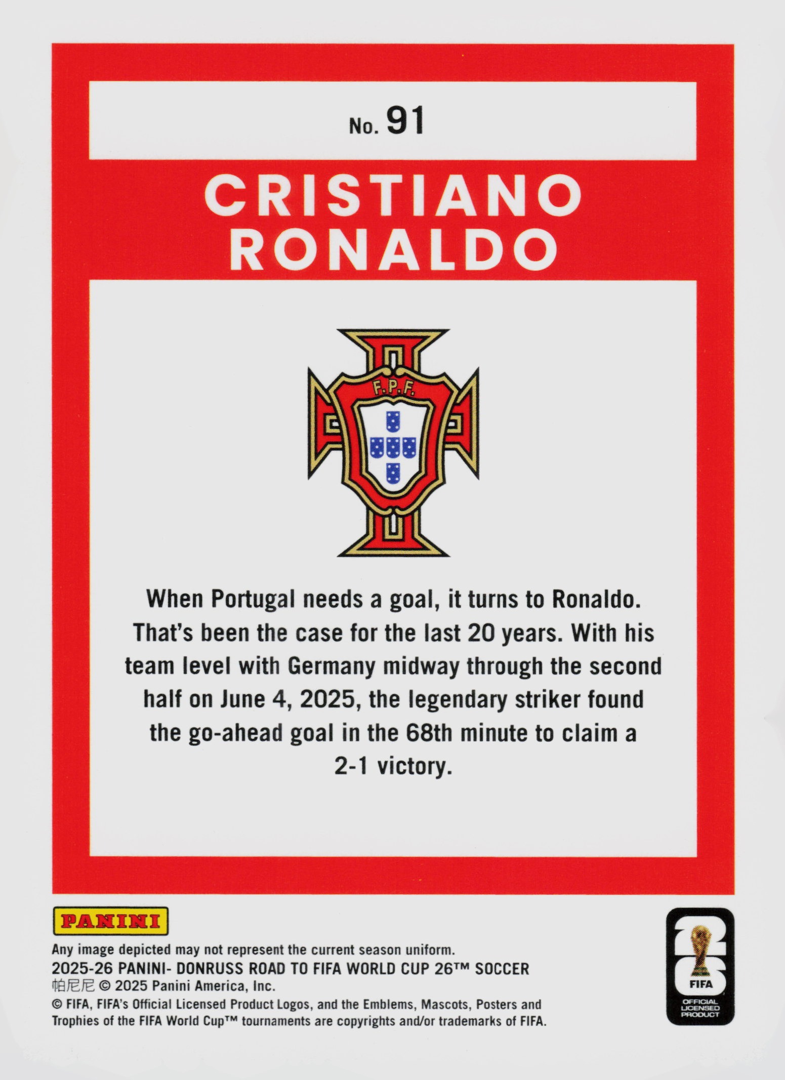 Cristiano Ronaldo back