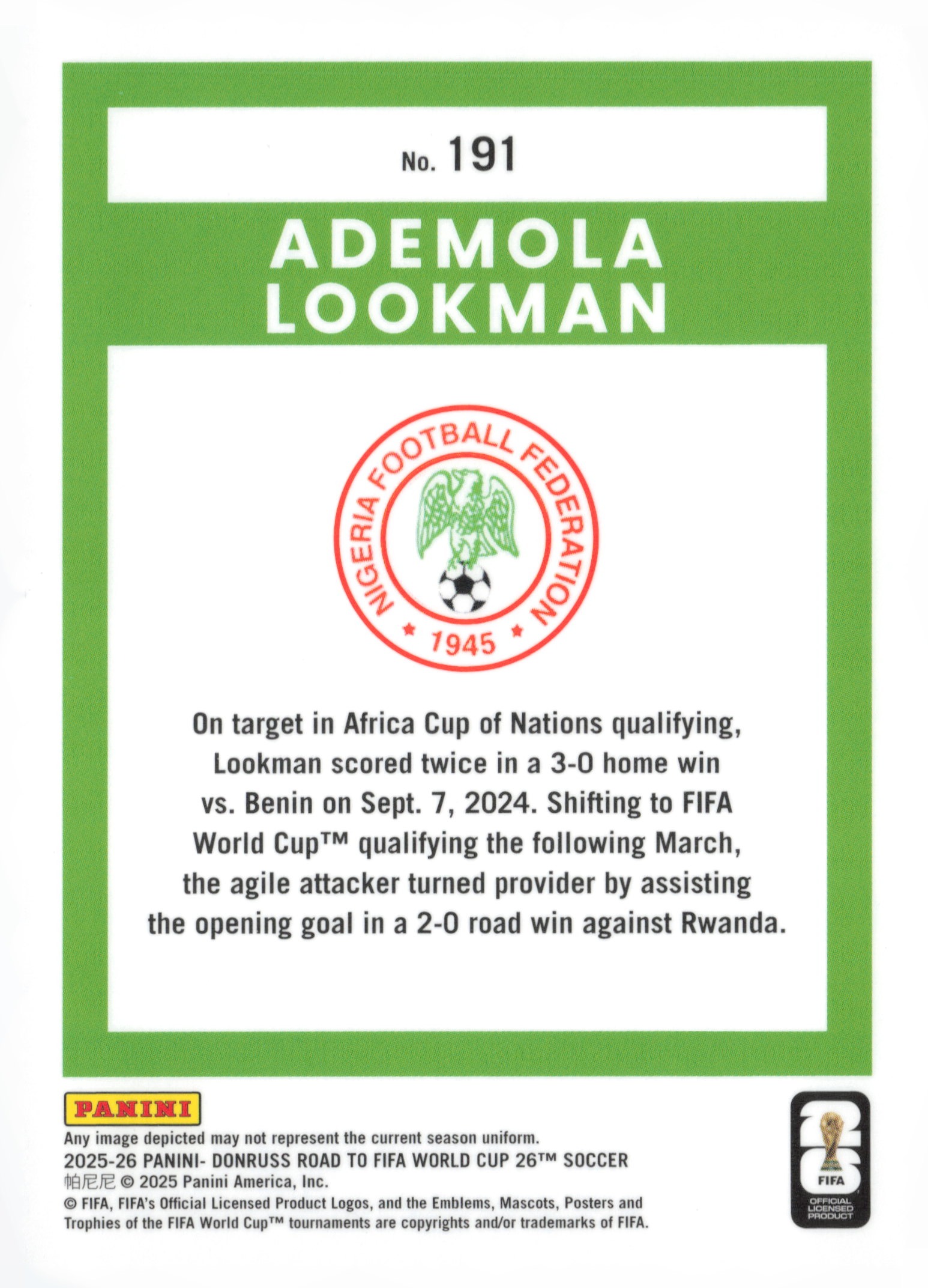 Ademola Lookman back