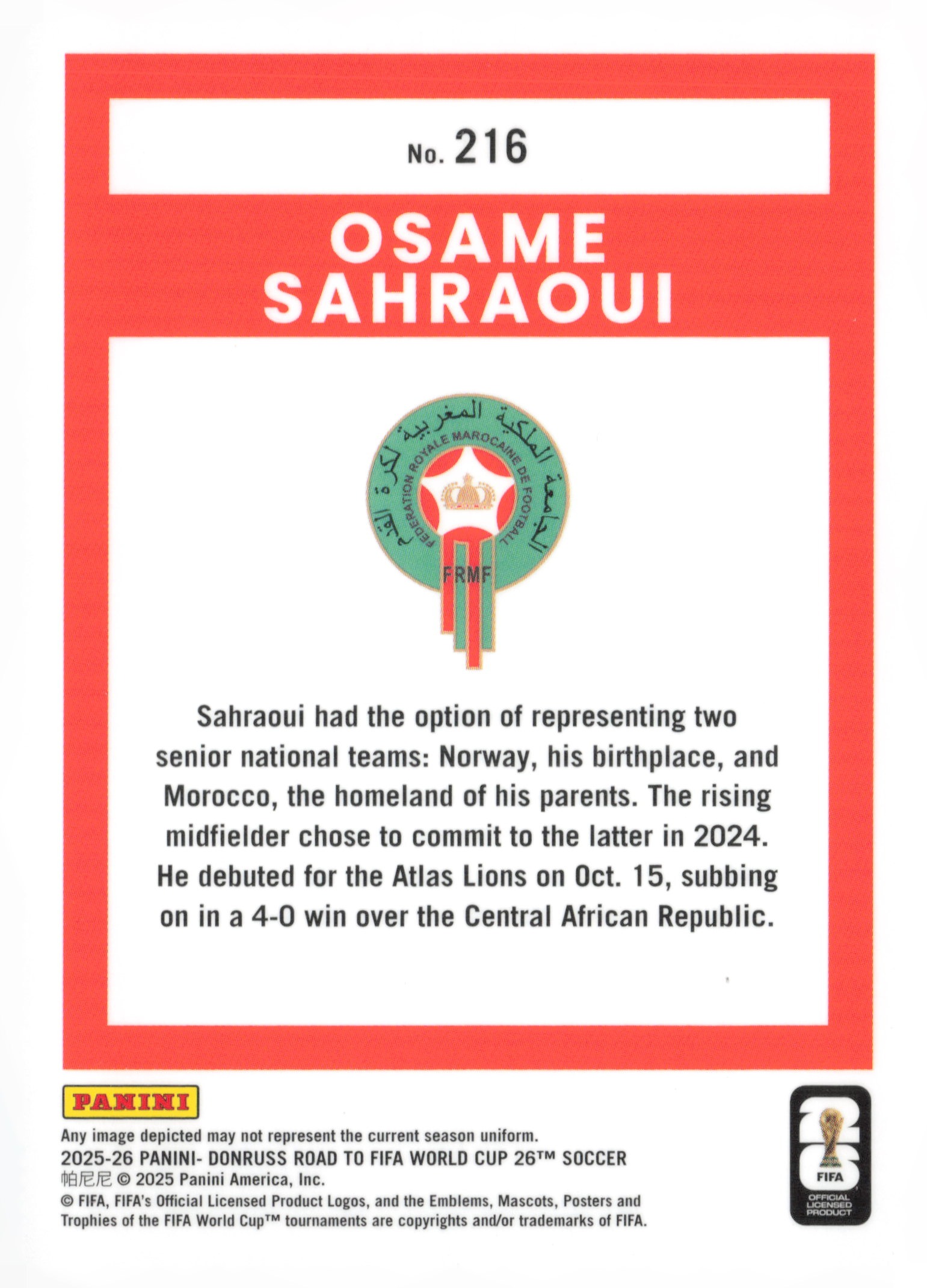 Osame Sahraoui back