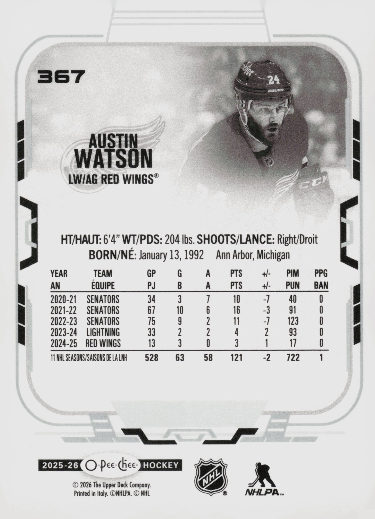 Austin Watson back