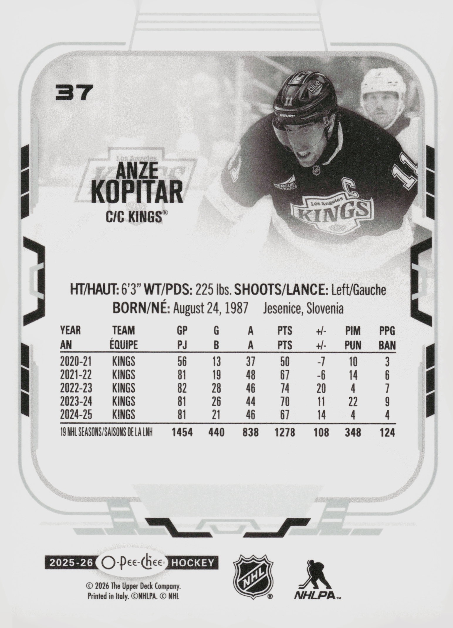 Anze Kopitar back