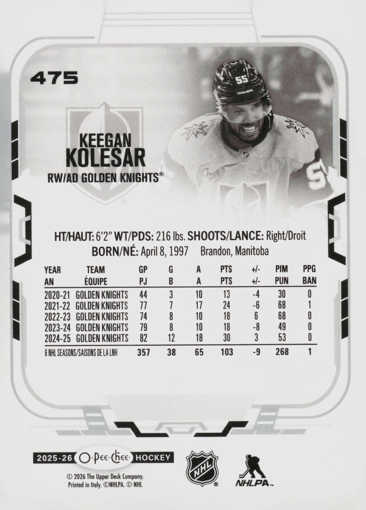 Keegan Kolesar back