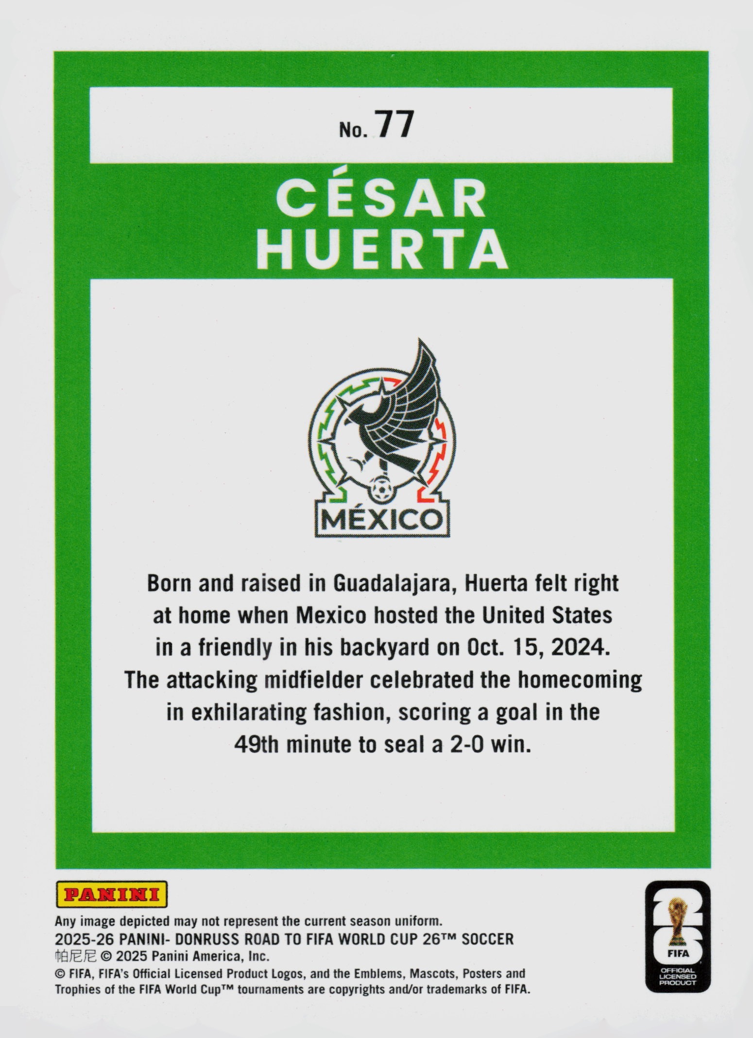 Cesar Huerta back
