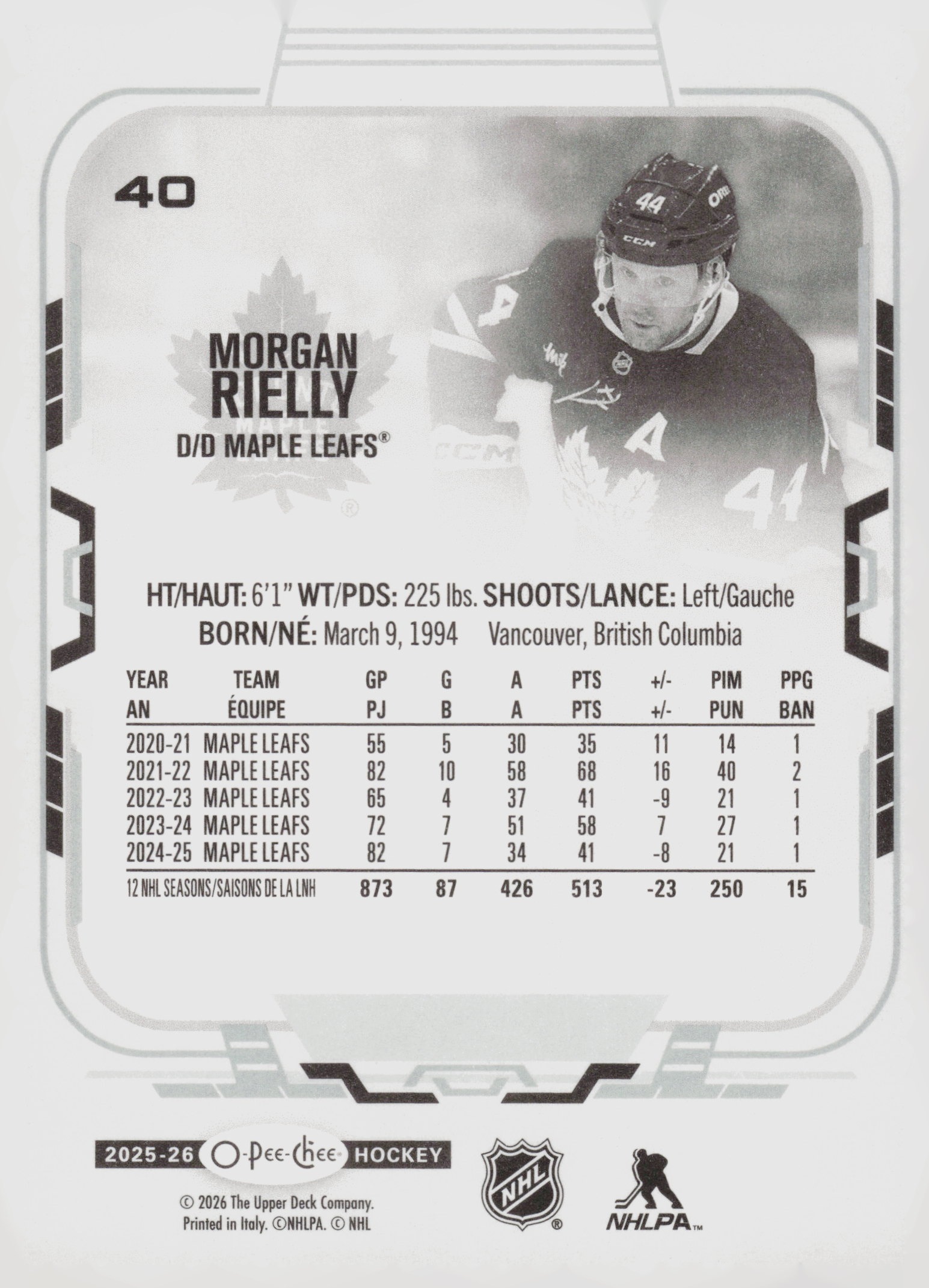 Morgan Rielly back