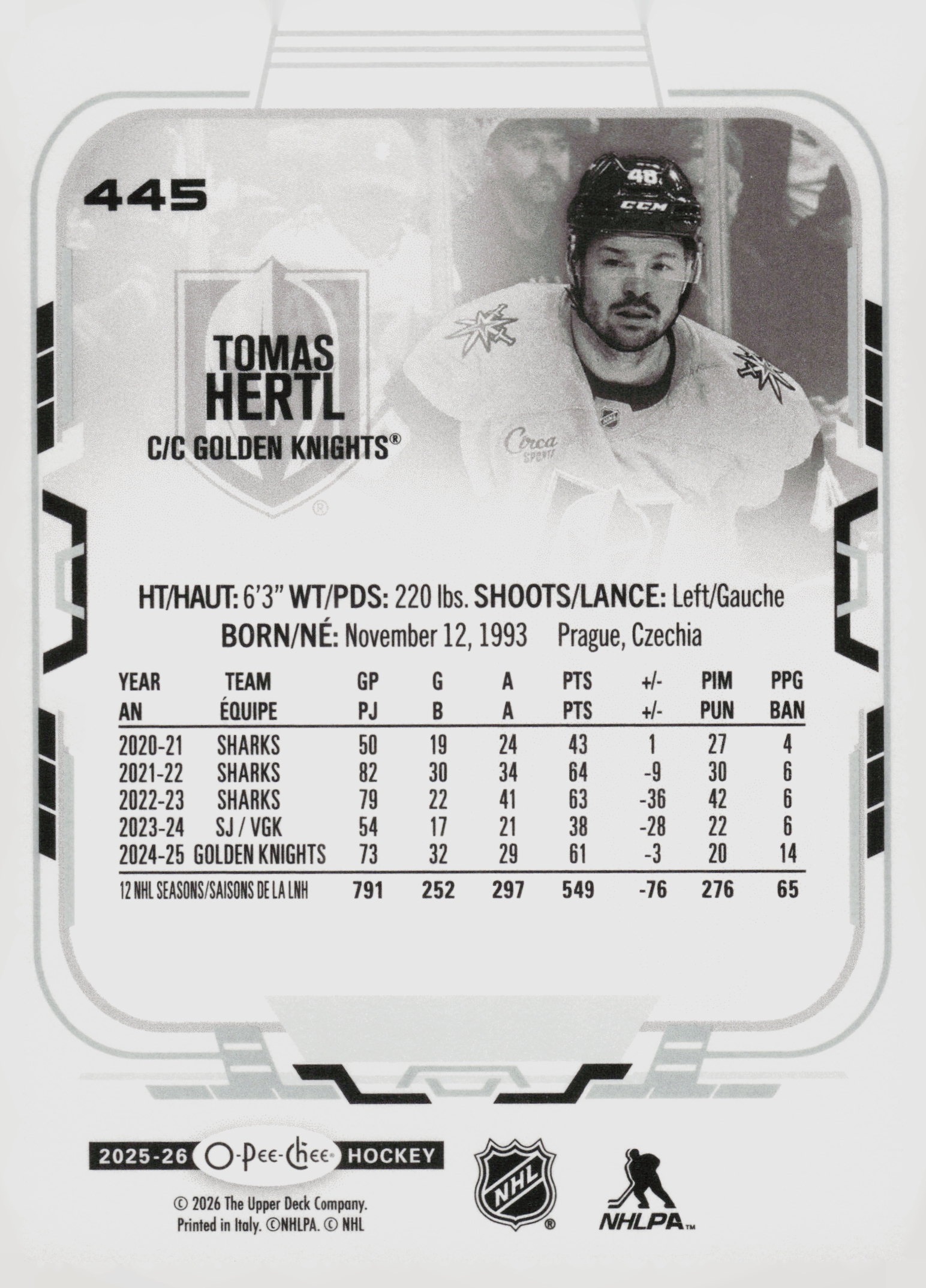 Tomas Hertl back