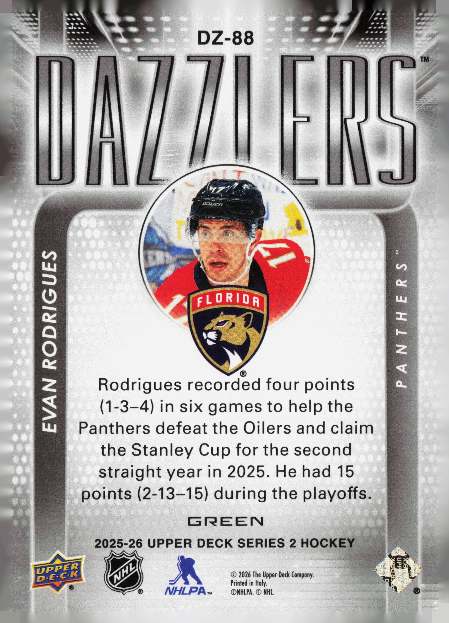Evan Rodrigues back