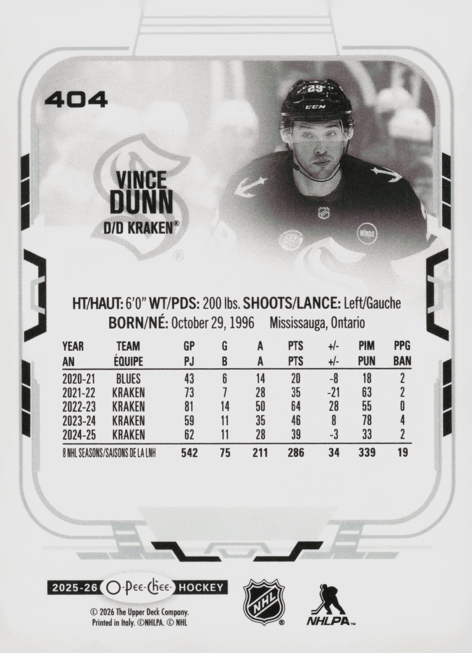 Vince Dunn back