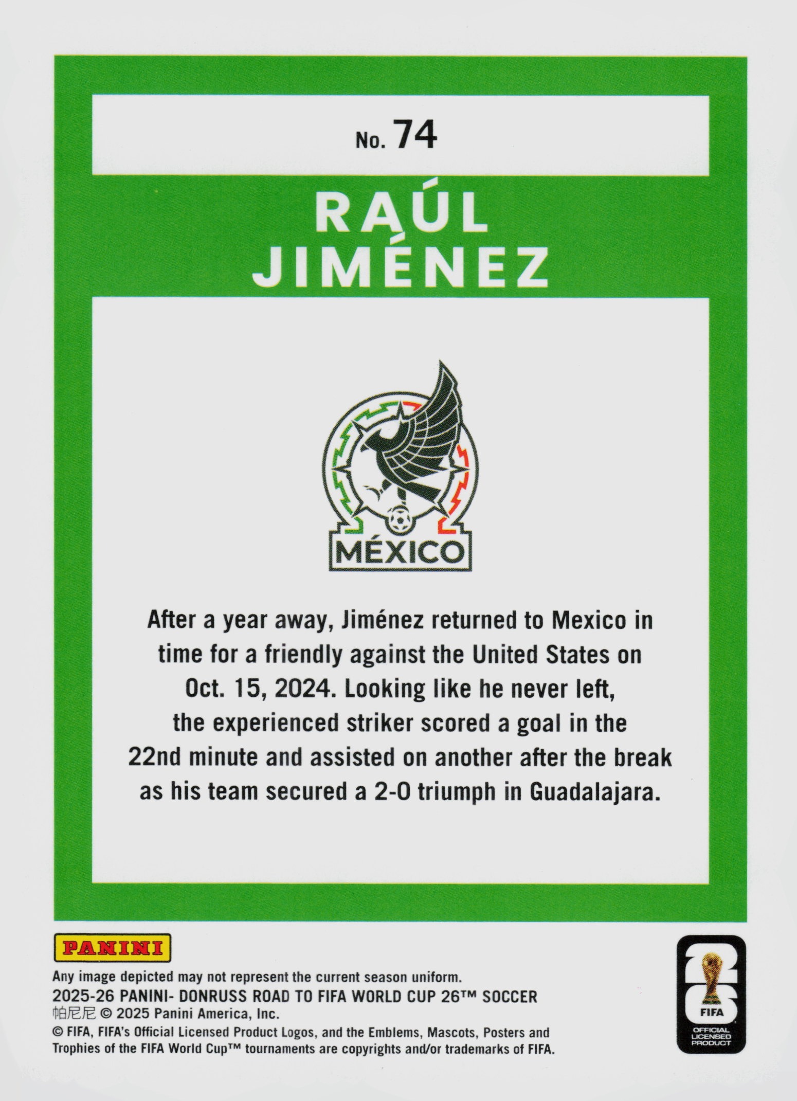 Raul Jimenez back