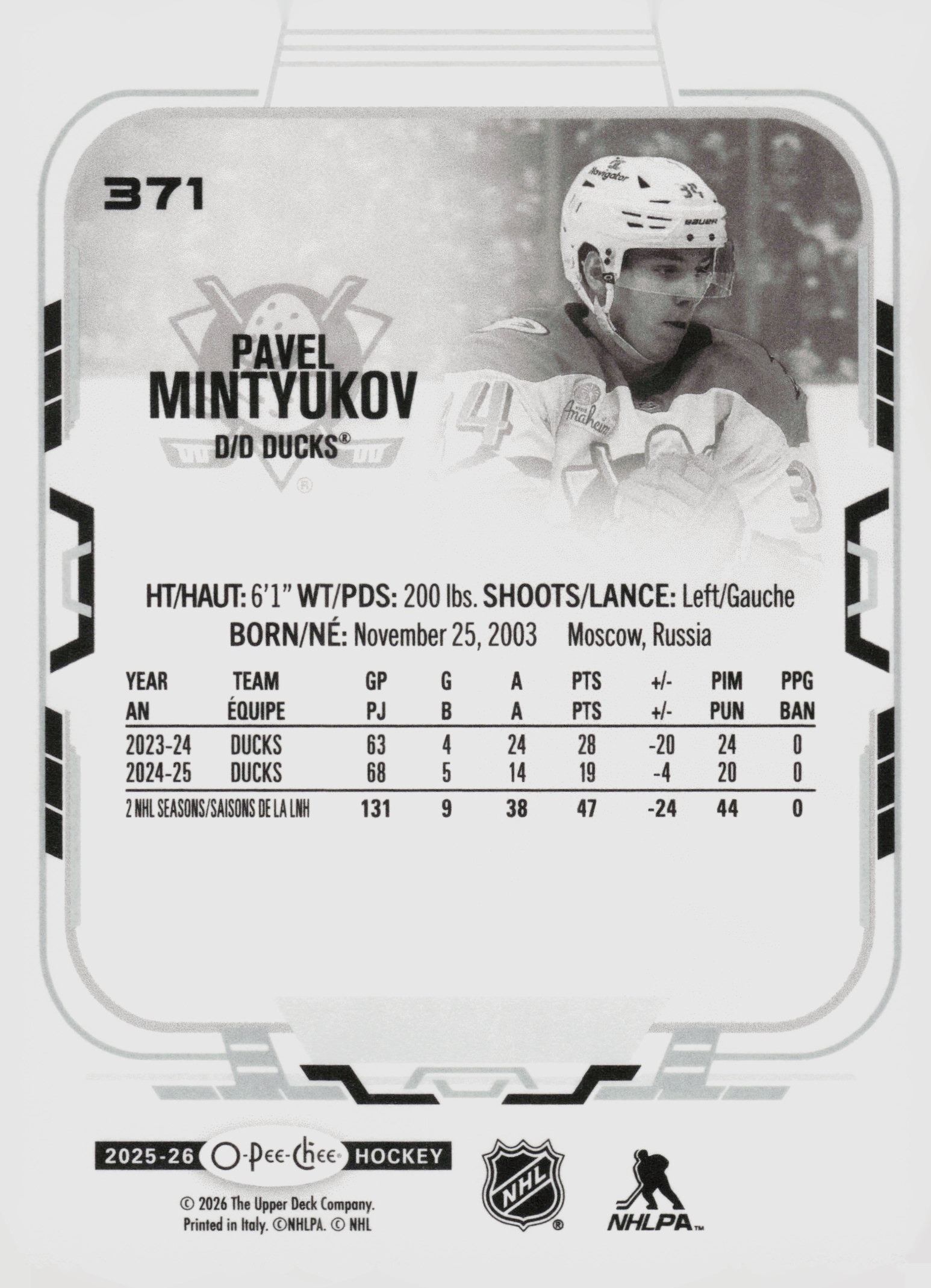 Pavel Mintyukov back