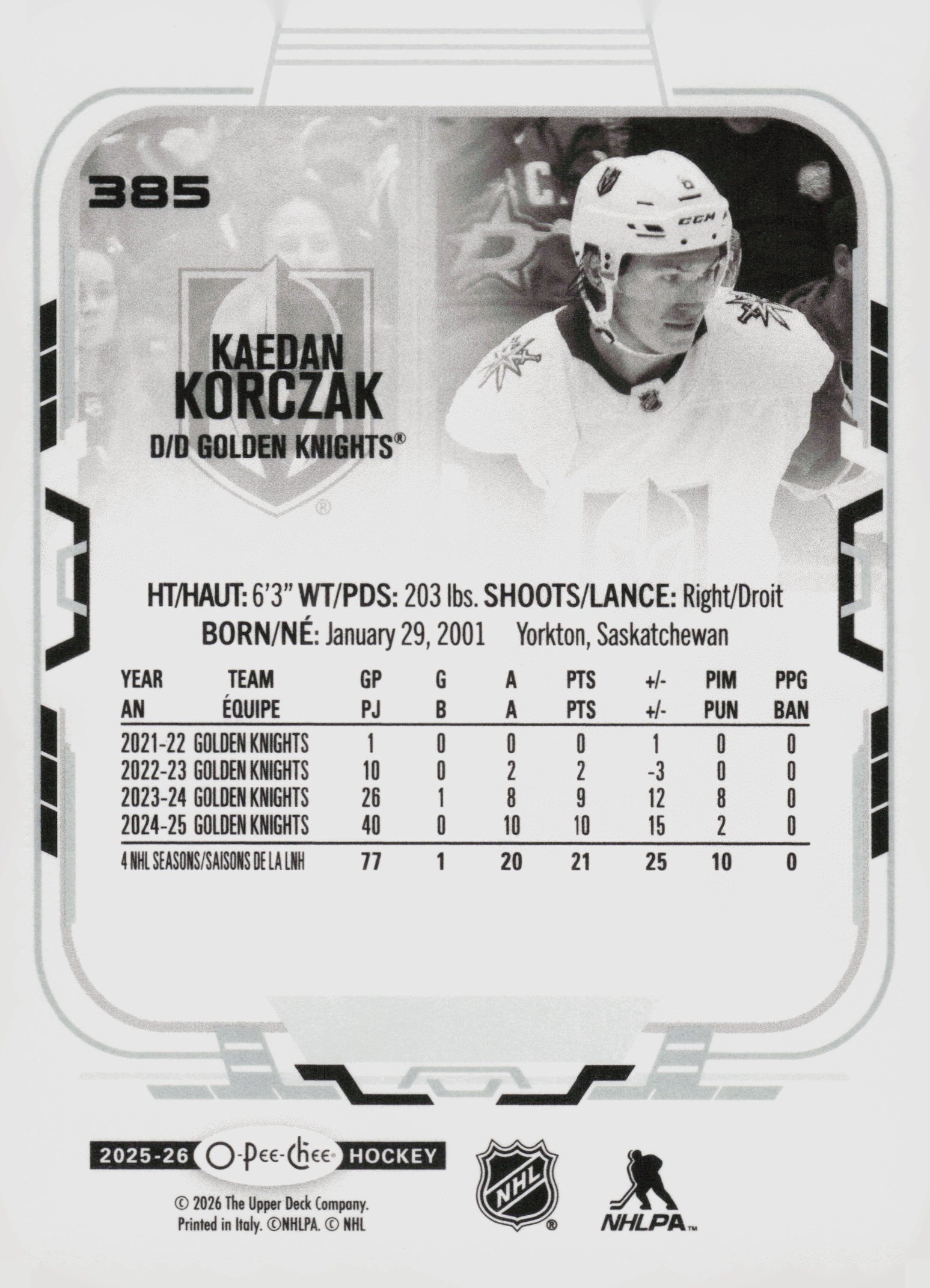 Kaedan Korczak back