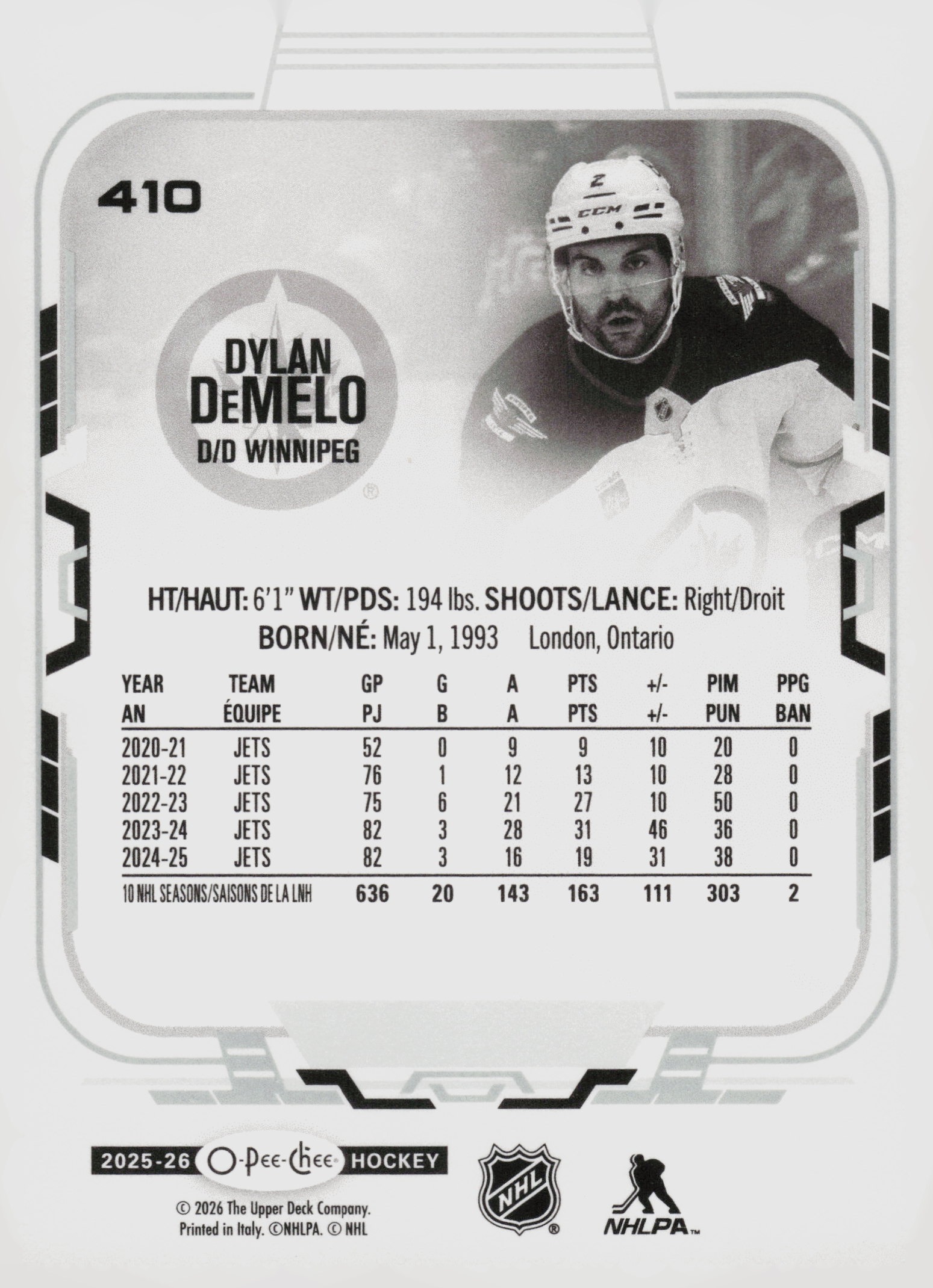 Dylan DeMelo back