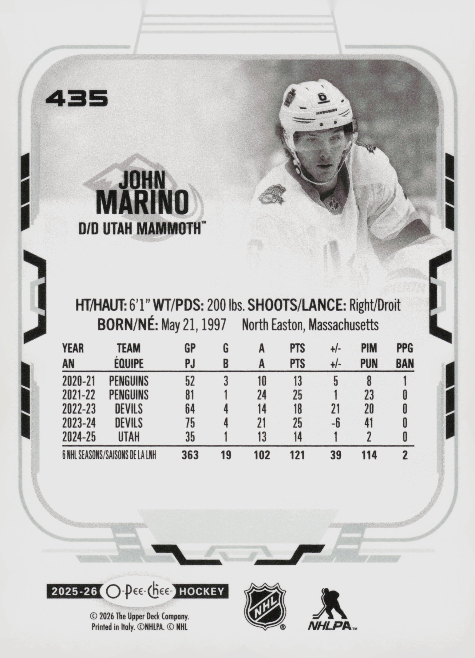 John Marino back
