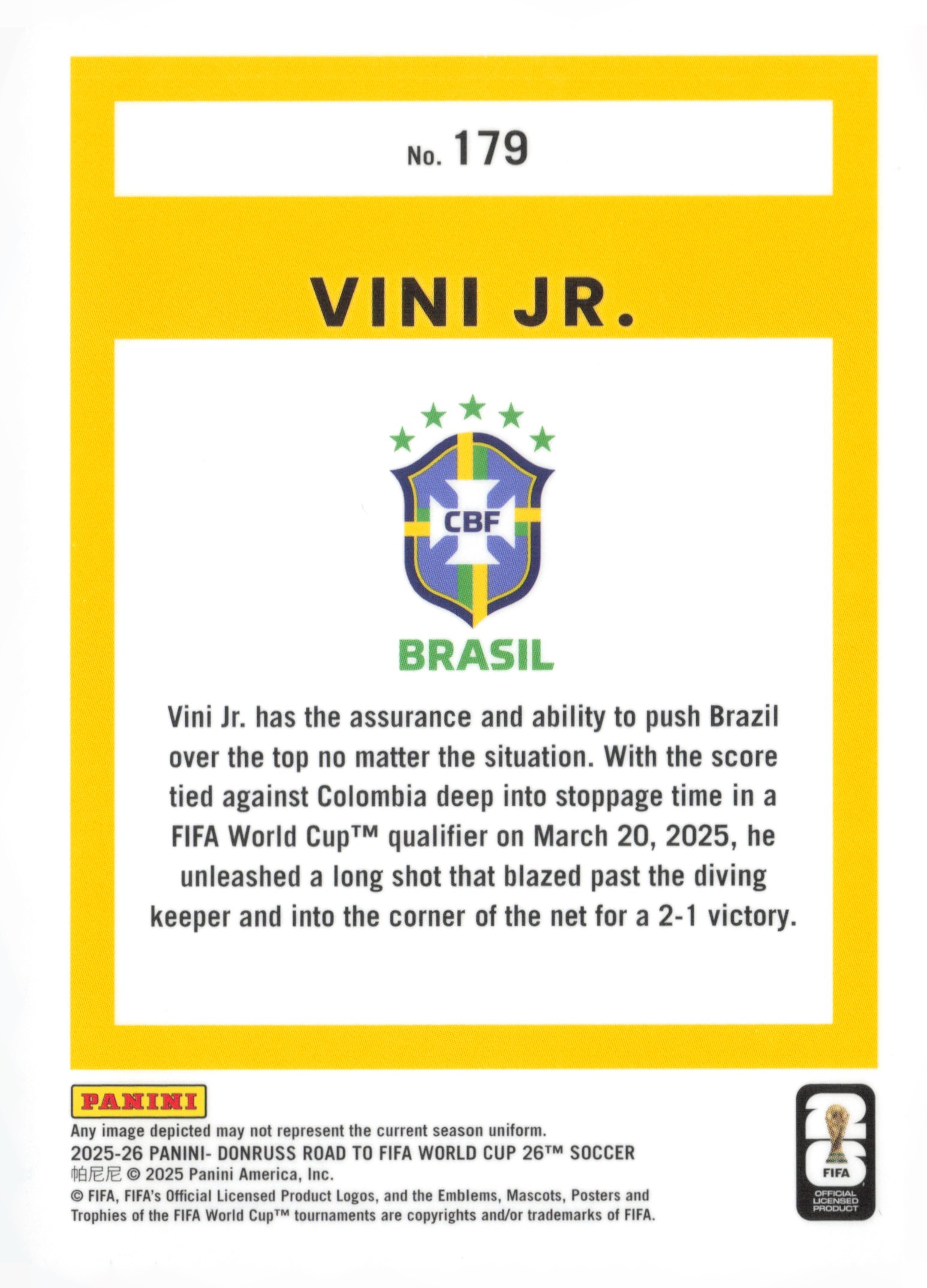 Vini Jr. back