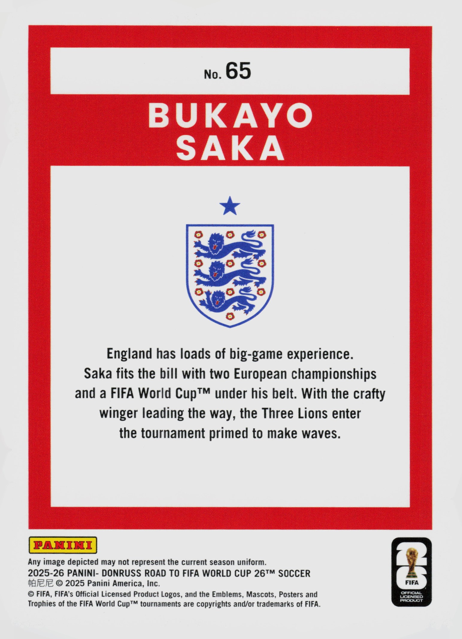 Bukayo Saka back